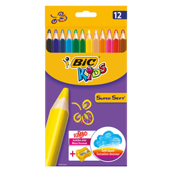 Bic Süper Soft Kuru Boya Kalemi 12 Renk 933960 - Thumbnail