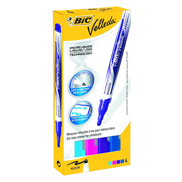 Bic Velleda Akıllı Tahta Kalemi 4’lü 927157