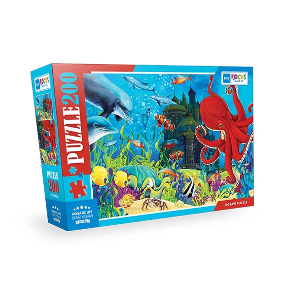 Blue Focus Aquatic Life (Deniz Yaşamı) 200 Parça Puzzle BF326