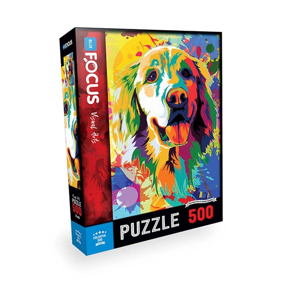Blue Focus Colorful Dog (Renkli Köpek) 500 Parça Puzzle BF334