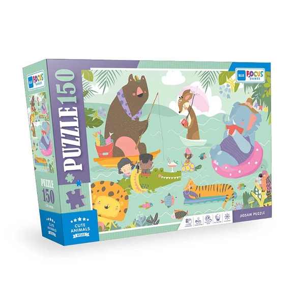 Blue Focus Cute Animals (Sevimli Hayvanlar) 150 Parça Puzzle BF322