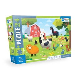 Blue Focus Farm Animals (Çiftlik Hayvanları) 24 Parça Puzzle BF307 - Thumbnail