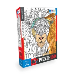 Blue Focus Lion (Aslan) 150 Parça Boyanabilir Puzzle BF386 - Thumbnail