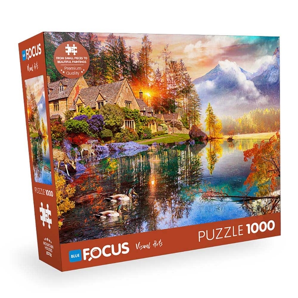 Blue Focus Mountain Houses (Dağ Evleri) 1000 Parça Puzzle BF426