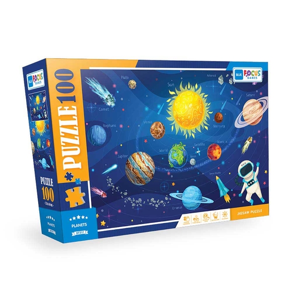 Blue Focus Planets (Gezegenler) 100 Parça Puzzle BF317