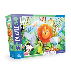 Blue Focus - Blue Focus Wild Animals (Vahşi Hayvanlar) 50 Parça Puzzle BF314