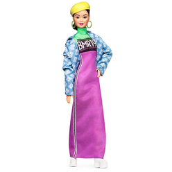 BMR1959 Koleksiyon Barbie Bebeği, Kot Ceketli - Şapkalı GHT95 - Thumbnail