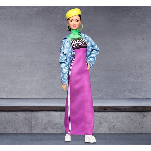 BMR1959 Koleksiyon Barbie Bebeği, Kot Ceketli - Şapkalı GHT95