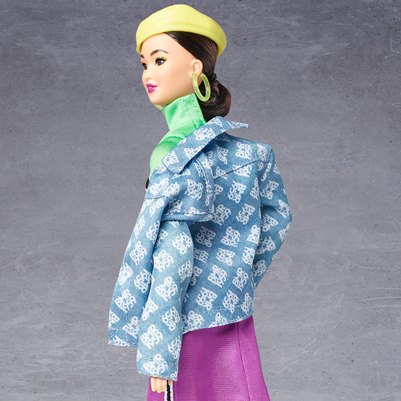 BMR1959 Koleksiyon Barbie Bebeği, Kot Ceketli - Şapkalı GHT95