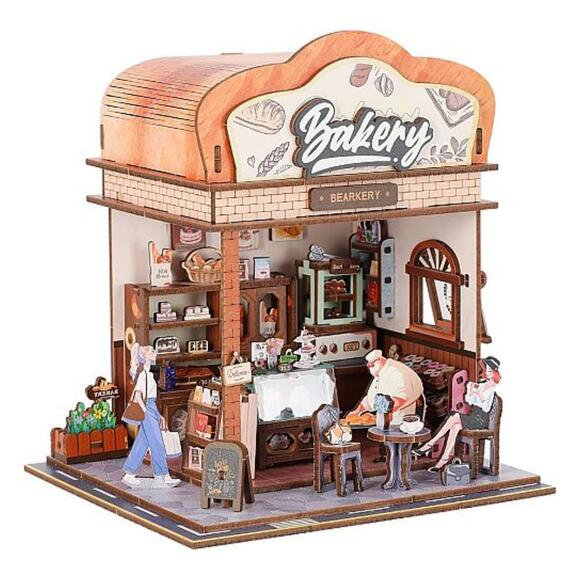 Book Nook 3D Ahşap Puzzle Sokak Görünümü Fırın 68073