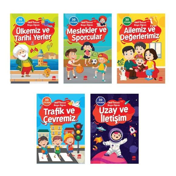 Boya- Öğren Okul Öncesi Çıkartmalı Meslekler Ve Sporcular