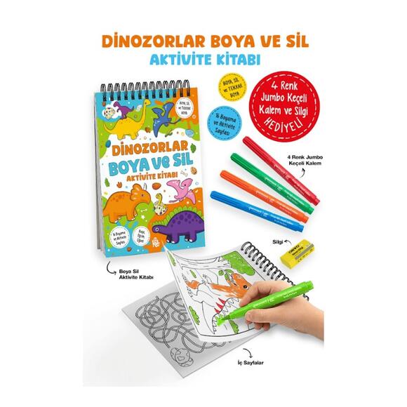 Boya Ve Sil Avt Kitabi - Dinozorlar