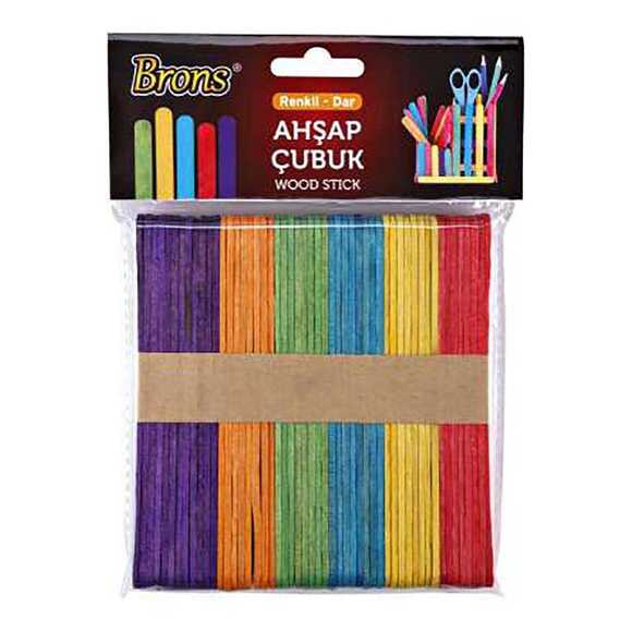 Brons Ahşap Çubuk  Renkli  Geniş Br-903