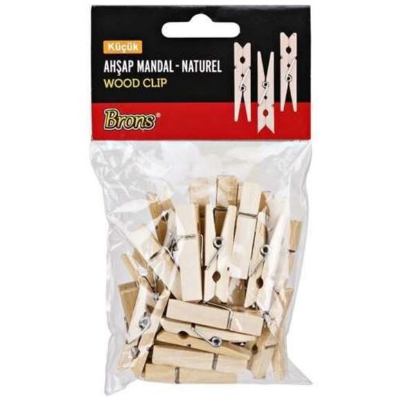 Brons Ahşap Mandal Naturel Küçük Br-906 