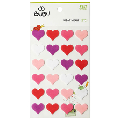 Bu-Bu Sticker Renkli Kalpler Büyük LS0023 - Thumbnail