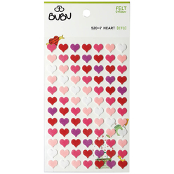 Bu-Bu Sticker Renkli Kalpler Küçük LS0022 - Thumbnail