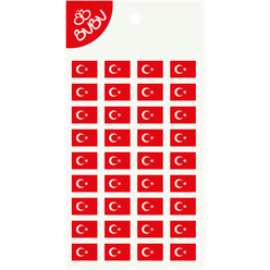 Bu-Bu Sticker Türk Bayrağı Dikdörtgen LS0039 - Thumbnail