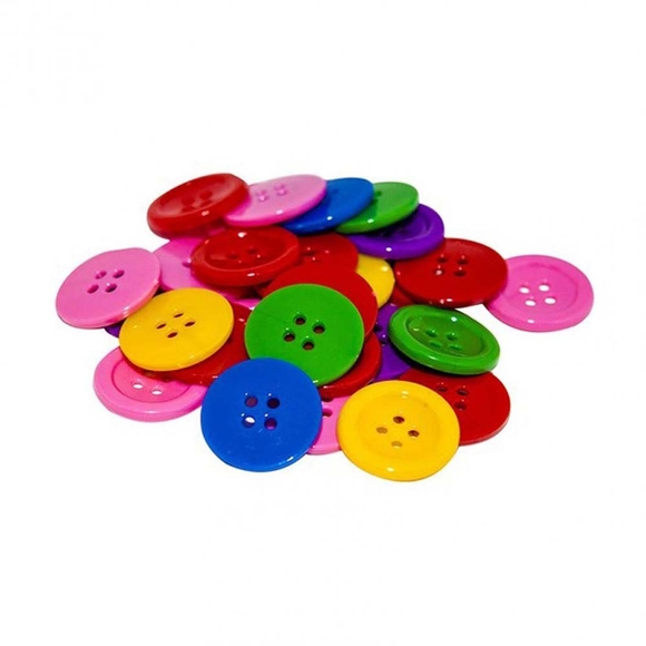 Bu-Bu Yuvarlak Renkli Düğmeler 30Gr Bubu-Bn0006
