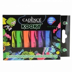 Markasız Kırtasiye - Cadence Fosforlu Akrilik Boya 6’lı Set 15 ml
