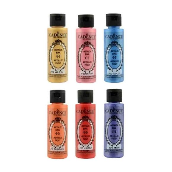 Cadence Metalik Boya Seti 6x70 ml 