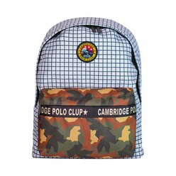 Cambridge Polo - Cambridge Polo Çift Bölmeli Sırt Çantası Kamuflaj 4034/4033