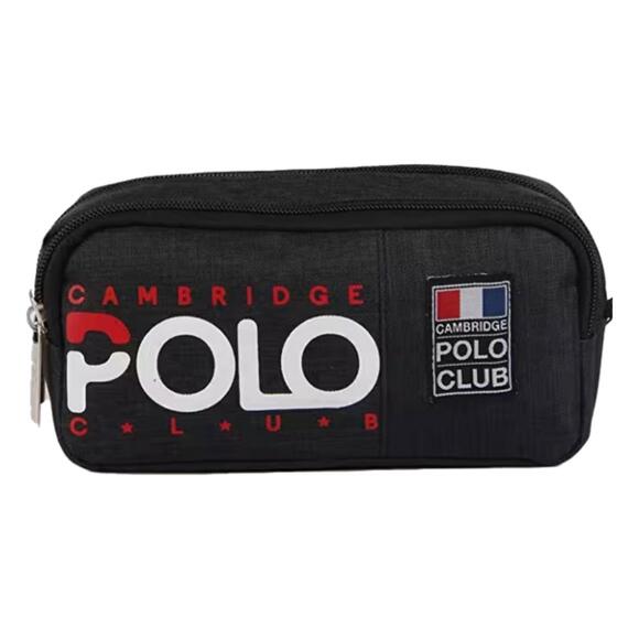 Cambridge Polo Normcore Çift Bölmeli Kalem Çantası Siyah 3028