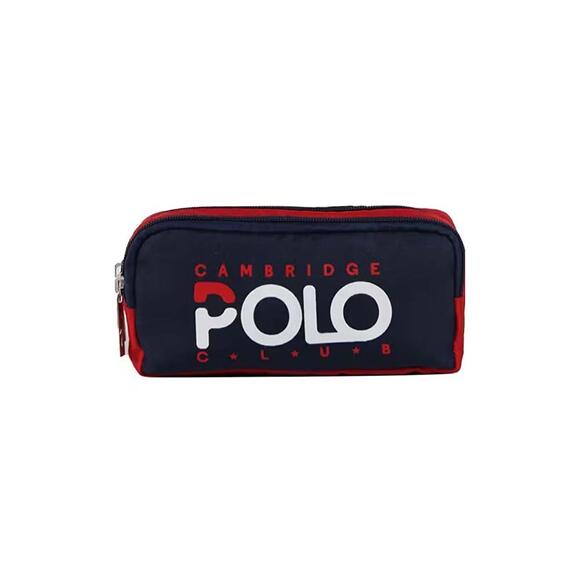 Cambridge Polo Preppy Çift Bölmeli Kalem Çantası Lacivert 3020
