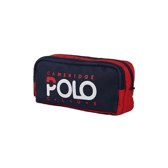 Cambridge Polo Preppy Çift Bölmeli Kalem Çantası Lacivert 3020