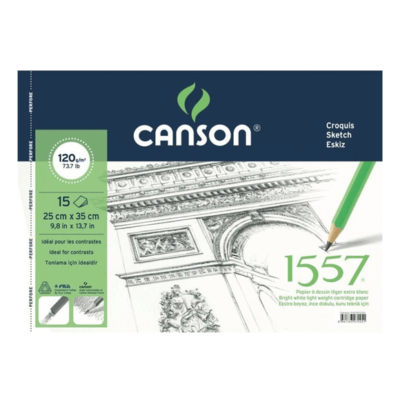 Canson 1557 Resim Defteri 25X35 120Gr 15Yp