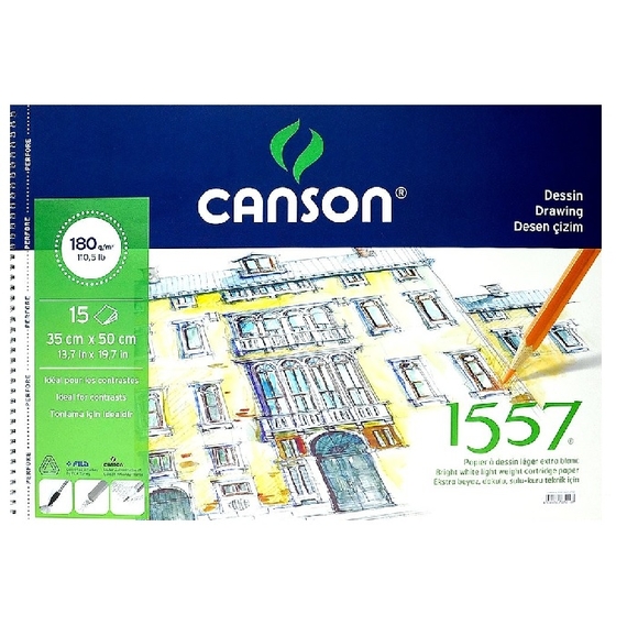 Canson 1557 Resim Defteri 35x50 180 gr 15 yp
