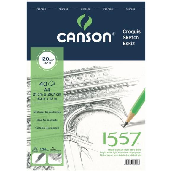 Canson 1557 Resim Ve Çizim Blok 120Gr A4 40Yp