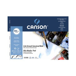 Canson - Canson C200152535 Finface Çok Amaçlı Resim Blok 200 Gr 25X35 15 Yaprak