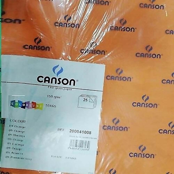 Canson Colorline Fon Kartonu No:9 Portakal Turuncusu 41008