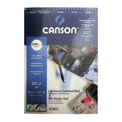 Canson Spiralli Resim Defteri A4 200 gr 20 yp - Thumbnail