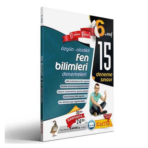 Çanta 6. Sınıf 15 Deneme Fen Bilgisi