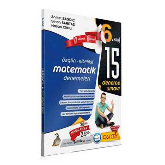 Çanta 6. Sınıf 15 Deneme Matematik