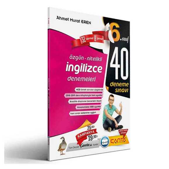 Çanta 6. Sınıf 40 Deneme İngilizce