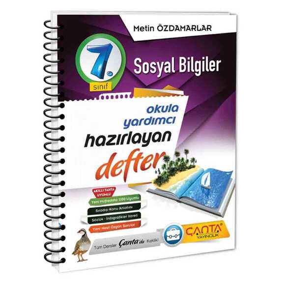 Çanta 7. Sınıf Sosyal Bilgiler Hazırlayan Defter