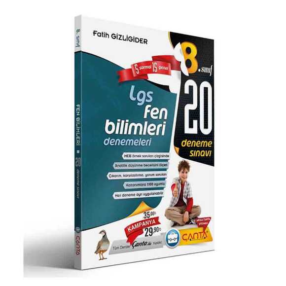 Çanta 8. Sınıf LGS 20 Deneme Fen Bilgisi