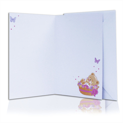 Card Group Tebrik Kartı Baby Girl Bear 10084 - Thumbnail