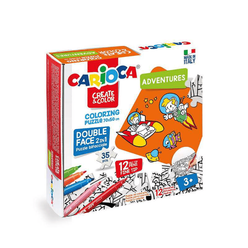 Carioca 35 Parça Boyanabilir Maceralar Çift Taraflı Puzzle 35+12 43045 - Thumbnail