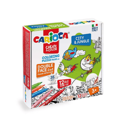 Carioca 35 Parça Boyanabilir Şehir ve Orman Çift Taraflı Puzzle 35+12 43046
