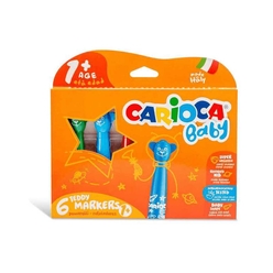 Carioca Baby Jumbo Süper Yıkanabilir Keçeli Boya Kalemi 6 Renk 42057 - Thumbnail