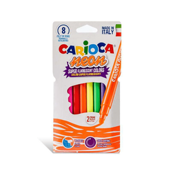 Carioca Neon Yıkanabilir Keçeli Kalem 8 Renk 42785 - Thumbnail