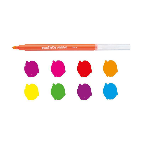 Carioca Neon Yıkanabilir Keçeli Kalem 8 Renk 42785