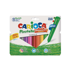 Carioca Plastello Jumbo Yıkanabilir Üçgen Boya 12’li 42671 - Thumbnail