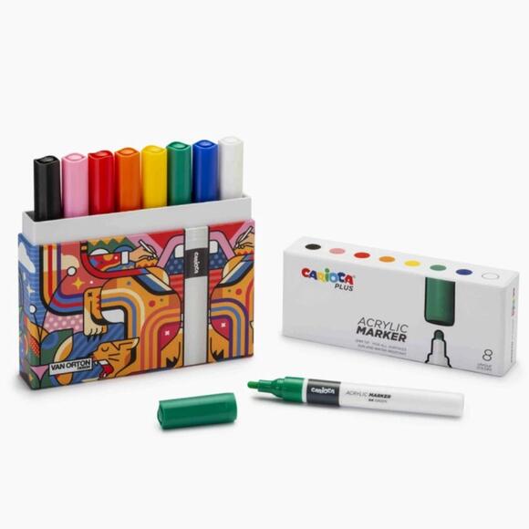Carioca Plus Akrilik Marker 8 Li Kutu 45209