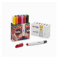 Carioca Plus Art Crayon Boya 12 Li Kutu 45213 - Thumbnail