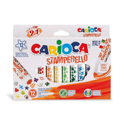 Carioca Stamperello Damga ve Keçeli Kalem Seti 12 Renk 42240 - Thumbnail