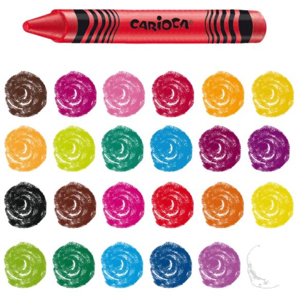 Carioca Wax Maxi Yıkanabilir Pastel Boya Kalemi 100’lü 42399